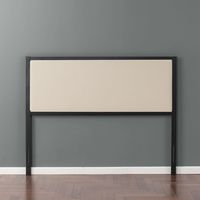 Zinus Kendal Taupe Upholstered Metal Headboard, King