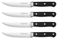 KitchenAid KKFTR4OB Classic Forged Series Triple Rivet Steak Knife Set (Set of 4), Onyx Black, 4.5"