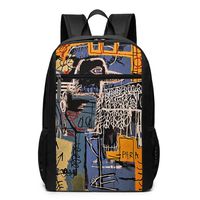 XiteSima Jean-Michel Basquiat School Backpack College Middle High Student Laptop Backpack Traveling Backpack Black