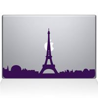 The Decal Guru 2070-MAC-15P-LAV Paris City Skyline Decal Vinyl Sticker, Lavender, 15" MacBook Pro (2015 & Older)