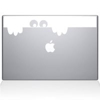 The Decal Guru Peek-a-Boo Monster MacBook Decal Vinyl Sticker - 12" MacBook - White (1149-MAC-12M-W)