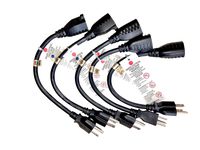 1ft (0.3M) 18AWG (Power Extension Cord) Power Extension Cable 1 Feet (0.3 Meters) 3 Conductor (NEMA 5-15P to NEMA 5-15R) 10 Amp Power Cable CNE46058 (5 Pack)