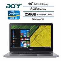 2018 Flagship Acer Swift 3 Laptop, 14" LED-backlit Widescreen FHD IPS Display, Intel Core i5-8250U Processor at 1.6GHz, 8 GB DDR4 SDRAM, 256 GB Solid State Drive, Windows 10 Home
