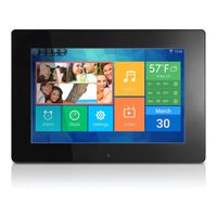 Aluratek (AWDMPF110F) 10" Hi-Res WIFI Digital Photo Frame w/ Touchscreen IPS LCD Display & 8GB Memory (1024 x 600 Resolution), Photo/Music/Video Support, Wall Mountable