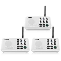 Wuloo Intercoms Wireless for Home 5280 Feet Range 10 Channel 3 Code, Wireless Intercom System for Home House Business Office, Room to Room Intercom, Home Communication System (3 Packs, White)