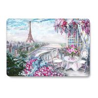 One Micron Compatible MacBook Pro 13 Inch with/no Touch Bar Case Plastic Pattern Hard Matte Shell Compatible MacBook Pro 13 Inch 2018 2017 2016 Release(Model:A1706/A1708)-Eiffel Tower