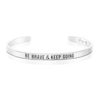 Joycuff for Women Inspirational Jewelry Bracelet for Her Going Through Difficult Times Be Brave & Keep Going