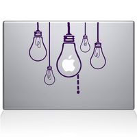 The Decal Guru 0190-MAC-13A-LAV Idea Light Bulbs Vinyl Sticker, 13" MacBook Air, Purple