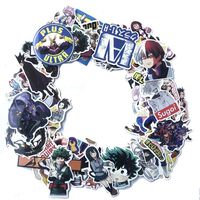 Teen Anime Cartoon Sticker Cool - Waterproof Sticker My Hero Academy Child Teen Love Motorcycle Bike Skateboard Guitar Suitcase Laptop iPad Phone Case Graffiti Kettle (70pcs)
