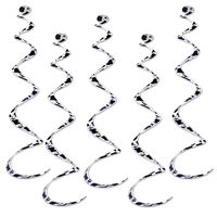 Beistle Printed Cow Print Whirls, 24-Inch, Black/White