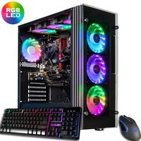 CUK Stratos Gamer PC (AMD Ryzen 7 3700X, 32GB DDR4 RAM, 1TB NVMe SSD, NVIDIA GeForce RTX 2070 Super 8GB, 600W Gold PSU, Windows 10) Gaming Desktop Computer with 7 RGB Lotus Fans