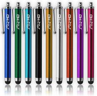 Sty-HD 9 pcs Rainbow of Colors Capacitive Stylus/Styli Touch Screen Cellphone Tablet Pen for iPhone 4 4s 3 3Gs iPod Touch iPad 2 Motorola Xoom, Samsung Galaxy, BlackBerry Playbook AMM0101US, Barnes and Noble Nook Color, Droid Bionic