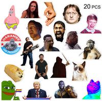 GTOTd Memes and Celebrity Vinyl Sticker Pack 4x4'' Stickers for Laptop,Water Bottles, Computer(20 PCS)
