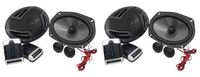 (2) Pairs Rockville RV69.2C 6x9 Component Car Speakers 2000w/440w RMS CEA Rated