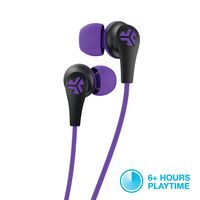 JLab Audio JBuds Pro Bluetooth Wireless Signature Earbuds | Titanium 10mm Drivers | 6-Hour Battery Life | Music Controls | Noise Isolation | Bluetooth 4.1 Extra Gel Tips and Cush Fins | Black/Purple