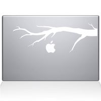 The Decal Guru Tree Branch MacBook Decal Vinyl Sticker - 13" MacBook Pro (2015 & Older) - White (1191-MAC-13P-W)