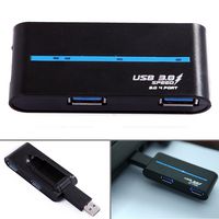 Lollipop High Speed 4 Ports USB 3.0 Hub External Travel Expansion Adapter, Portable Mini USB Hub Connector