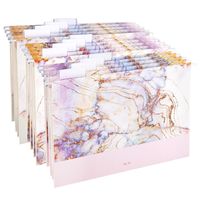 Hanging File Folders Letter Size Assorted Durable Refined Design, 1/5-Cut Adjustable Tabs,12pcs with Gift Box，Marbling
