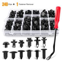 GOOACC 240PCS Bumper Retainer Clips Car Plastic Rivets Fasteners Push Retainer Kit Most Popular Sizes Auto Push Pin Rivets Set -Door Trim Panel Fender Clips for GM Ford Toyota Honda Chrysler