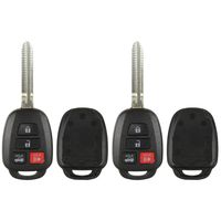 Discount Keyless Remote Entry Uncut Car Key Fob Replacement Case Shell Button Pad For HYQ12BDM (2 Pack)
