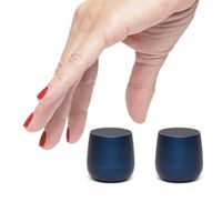 Lexon Twin MINO - Ultra Portable Bluetooth Speaker & Selfie Remote - Rechargable - New Dark Blue