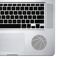 StickAny Palm Series Basketball Simple Sticker for MacBook Pro, Chromebook, and Laptops (Silver)