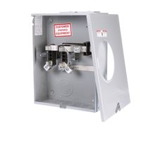 Siemens SUAS917-XJCA 200-Amp Overhead or Underground Feed Side Wired Meter Socket with Ringless Meter Cover and Barrel Lock 5th Jaw