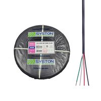 22/4 22 AWG 4 Solid Pure Copper Conductors Unshielded Security Control Alarm Cable, UL/ETL CMR/CL3R Gray 500ft Speed Bag