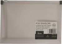 Filexec Poly Envelope, Side-Load, Zipper Closure, Clear (Pack of 12) (50091-18053)