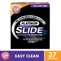 Arm & Hammer Platinum Slide Easy Clean-Up Clumping Cat Litter, Multi-Cat, 37 Lbs