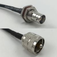 6 inch RGU178 BNC FEMALE BIG BULKHEAD to PL259 UHF Male Pigtail Jumper RF coaxial cable 50ohm High Quality Quick USA Shipping