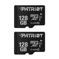 Patriot LX Series 128GB High Speed Micro SDXC Class 10 UHS-I, 2-Pack