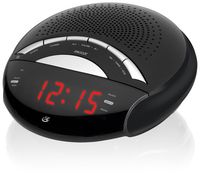 GPX C222B AM/FM Clock Radio with Dual Alarms (Black)