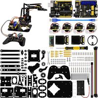 KEYESTUDIO 4DOF Robot Arm Kit for Arduino Project, Electronic Coding Robotics for Kids Age 12+, Joystick Controlled, Bluetooth Control, PS2 Controlled