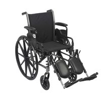 Drive Cruiser III Light Weight Wheelchair with Flip Back Removable Arms, Desk Arms, Elevating Leg Rests, 20" Seat, Model - K320DDA-ELR