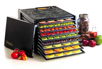 Excalibur 3900B 9-Tray Electric Food Dehydrator with Adjustable Thermostat Accurate Temperature Control Faster and Efficient Drying Includes Guide to Dehydration Made in USA, 9-Tray, Black
