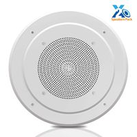 8" Ceiling Wall Mount Speaker - Full Range Woofer Speaker System 100 Volt Transformer Flush Design w/ 60Hz-16kHz Frequency Response 200 Watts Peak & Template for Easy Installation - Pyle PDICS8