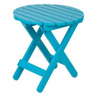 Shine Company 4108TQ Adirondack Round Folding Side Table, Turquoise