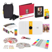 KODAK Smile Instant Print Digital Camera (White/Yellow) Complete Scrapbook Kit