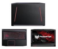decalrus - Protective Decal for Acer Predator Helios 300 G3-571 (15.6" Screen) Laptop Black Carbon Fiber Skin case Cover wrap CFPredatorHelios300_G3-571Black