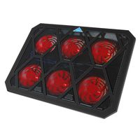Laptop Cooling Pad, VOXON 6-Fan Notebook Laptop Cooler Cooling Pad with LED Lights, Dual 2.0 USB Ports, Suitable for 12-19 Inch Laptops