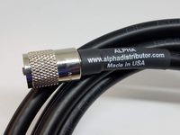 Alpha - 9ft RG8u Coax Cb Ham Radio Cable with AMPHENOL PL259s Attached