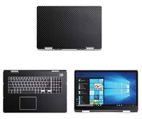 decalrus - Protective Decal for Dell Inspiron i7786 / 7786 (17.3" Screen) Laptop Black Carbon Fiber Skin case Cover wrap CFdellInspiron17_i7786Black