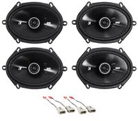Kicker 6x8 Front+Rear Factory Speaker Replacement Kit for 1999-2003 Ford F-150