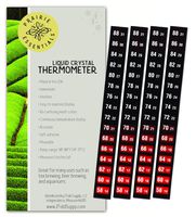 Prairie Essentials Instant Easy Read Strip Liquid Crystal Stick On Thermometer with Red Display for Kombucha, Beer, Tea, Brewing, Fermenting and Aquariums (4)