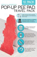 Pop-Up Pee Pad, 10 Pack, White/ Red