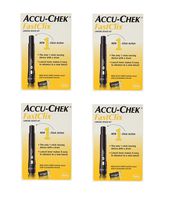 Premium-USA ACCU-Chek Fastclix Lancing & Lancets Device 1 Diabetes Testing Kit with Drum (4 Pack)