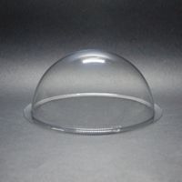 DURADOM Acrylic Dome with Flange Clear Plastic Hemisphere Multi Use Bubble Pet Dog Fence Window Sphere CCTV Dome Acrylic Camera Perspex Display Transparent Cover Floating Fish Dome (6 inch / 150mm)