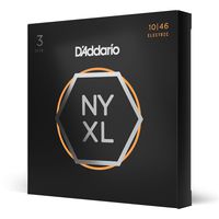 D'Addario NYXL1046-3P Nickel Plated Electric Guitar Strings, Regular Light,10-46 (3 Sets) - High Carbon Steel Alloy for Unprecedented Strength - Ideal Combination of Playability and Electric Tone