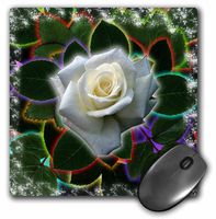 3dRose LLC 8 x 8 x 0.25 Inches Mouse Pad, Rainbows and Roses (mp_158147_1)